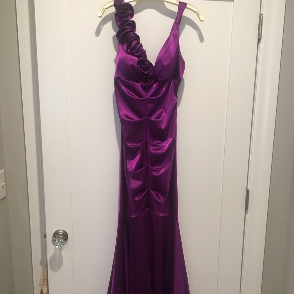 Purple Cachè Evening Gown